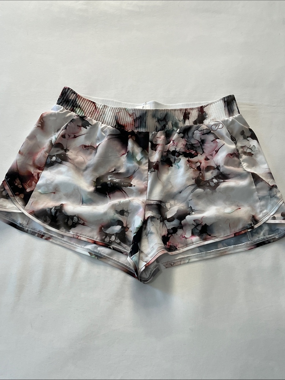 Calia Floral Watercolor Print Yoga Shorts - Picture 1 of 3